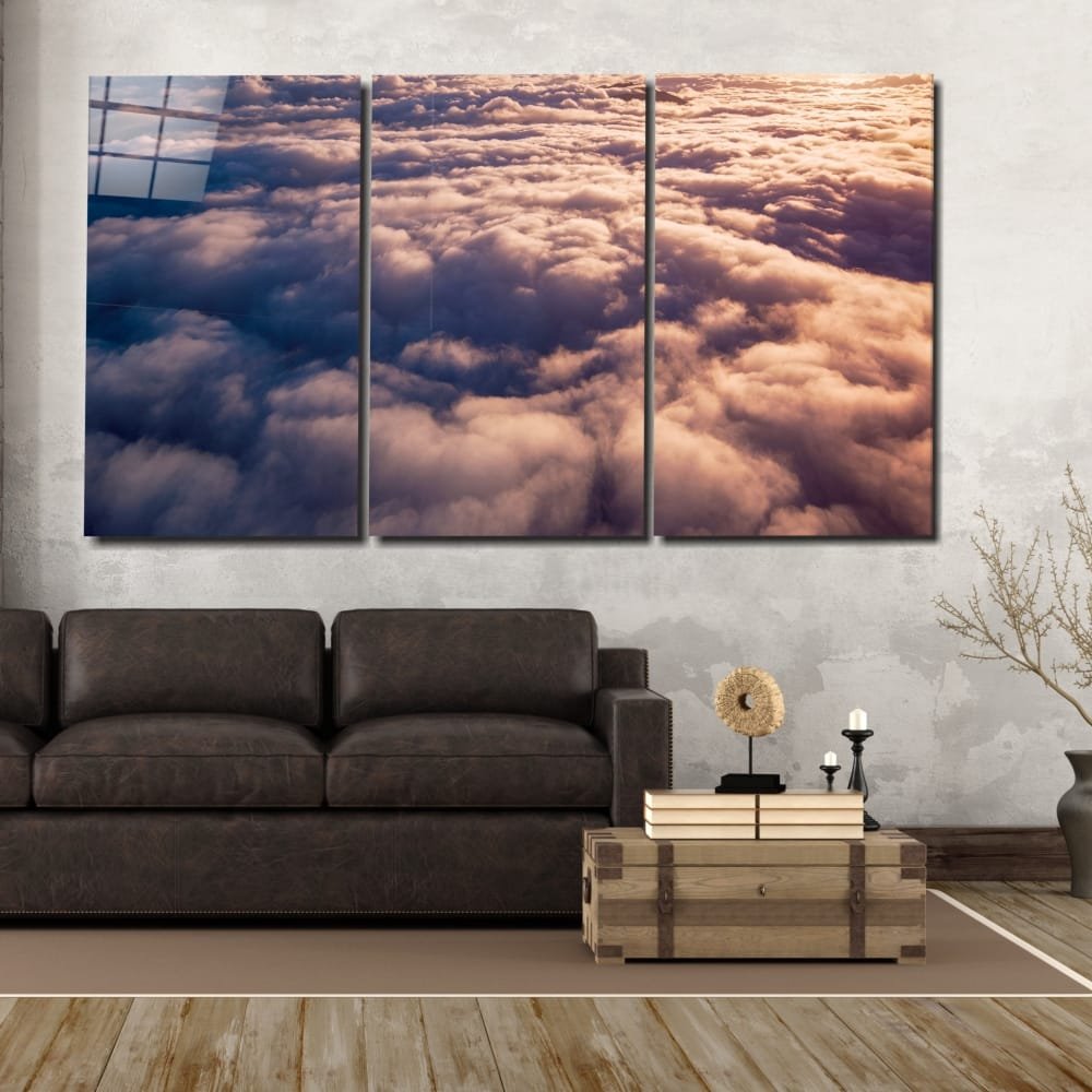 Wolken Mega Glasschilderij