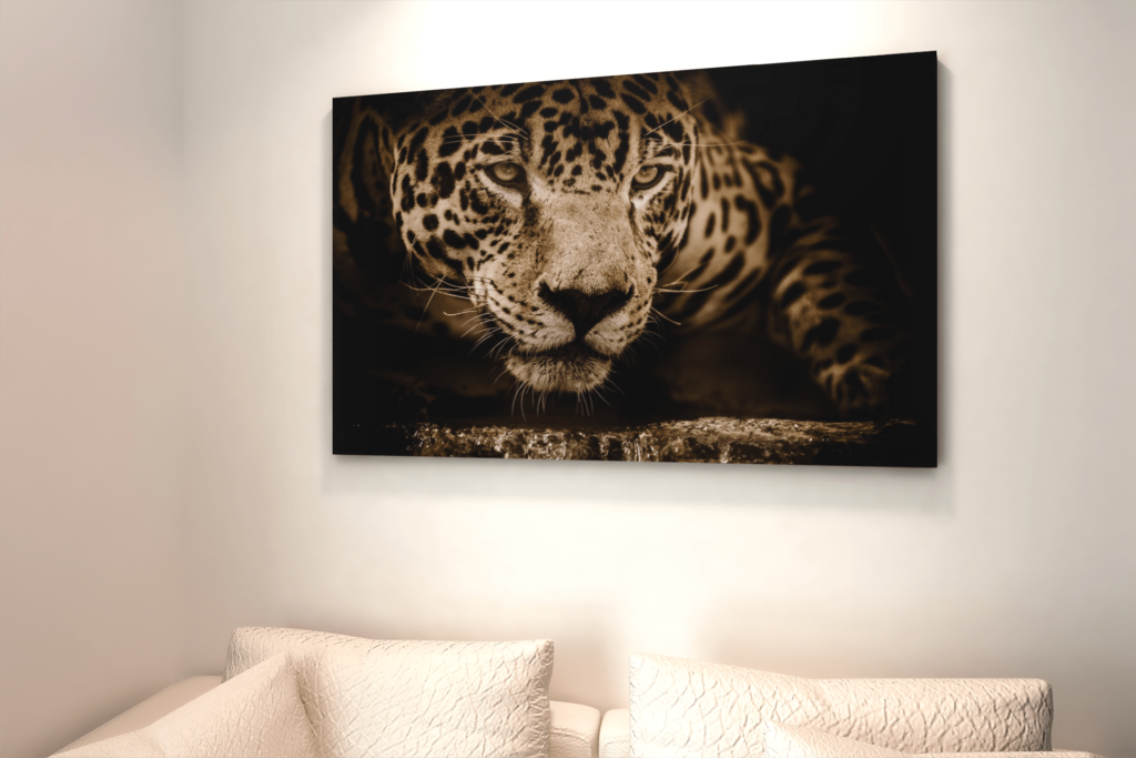 ALIVA 1094 canvas schilderij luipaard portret dieren wild c min