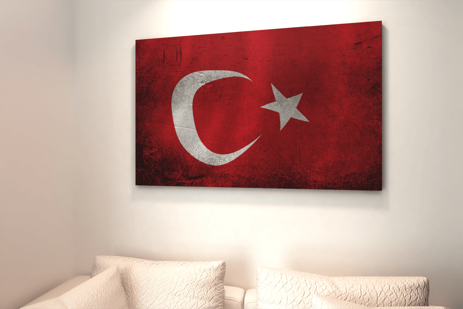 ALIVA 1219 canvas schilderij vlag turkije c