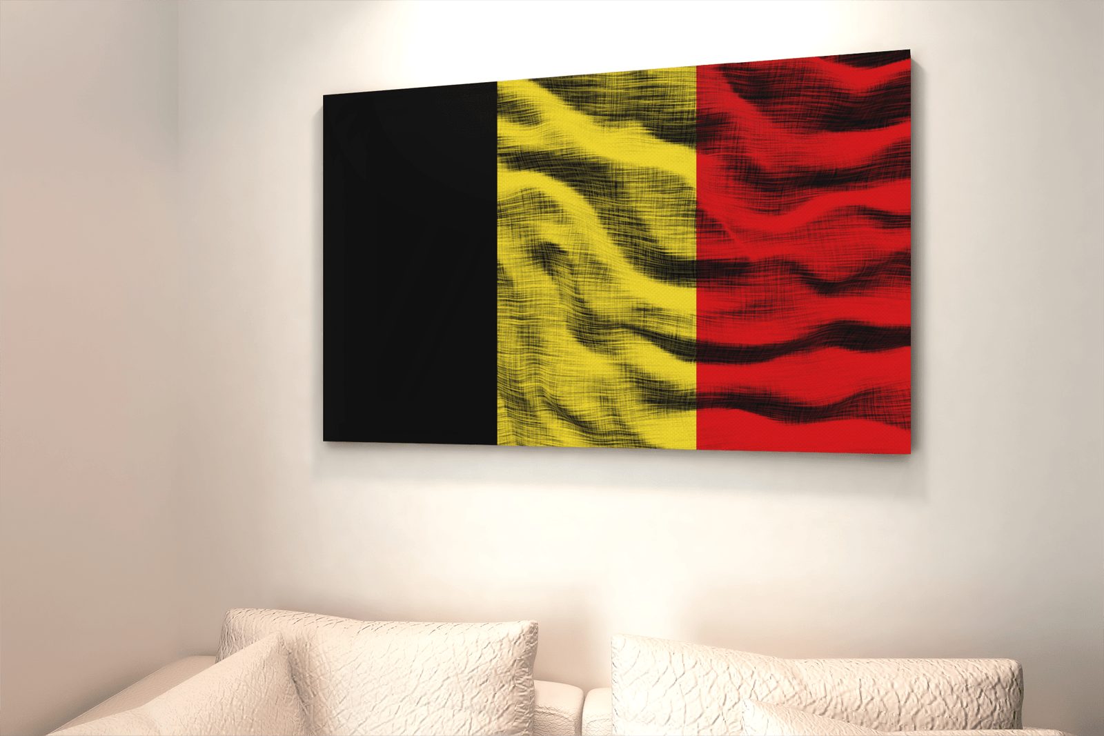 ALIVA 1225 vlag belgium canvas schilderij c
