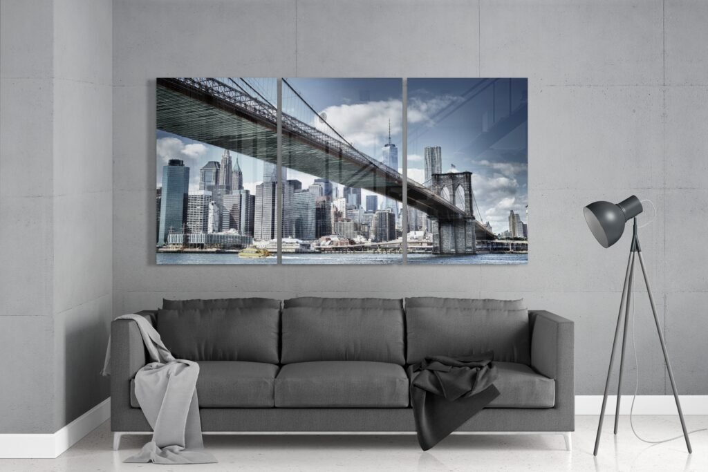 Manhattan Bridge Glasschilderij