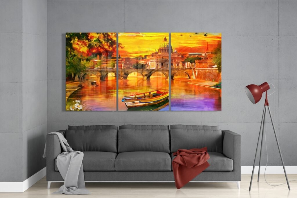 Landschap Kunst Glasschilderij