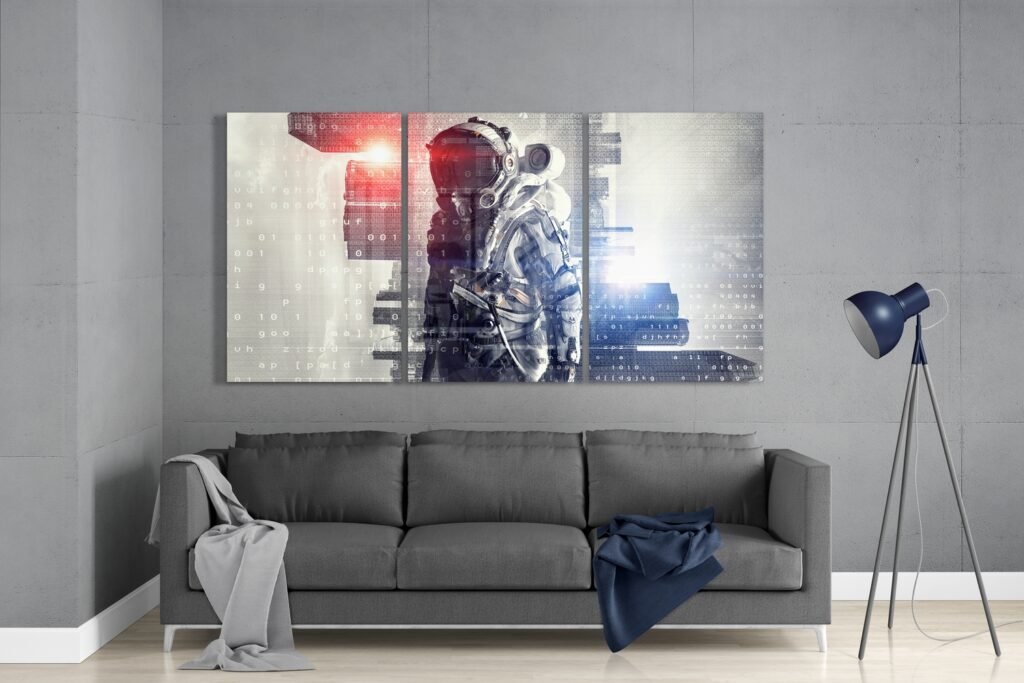Astronaut Glasschilderij