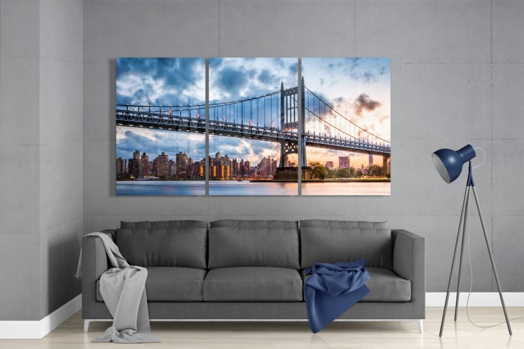 Manhattan Brug Glasschilderij