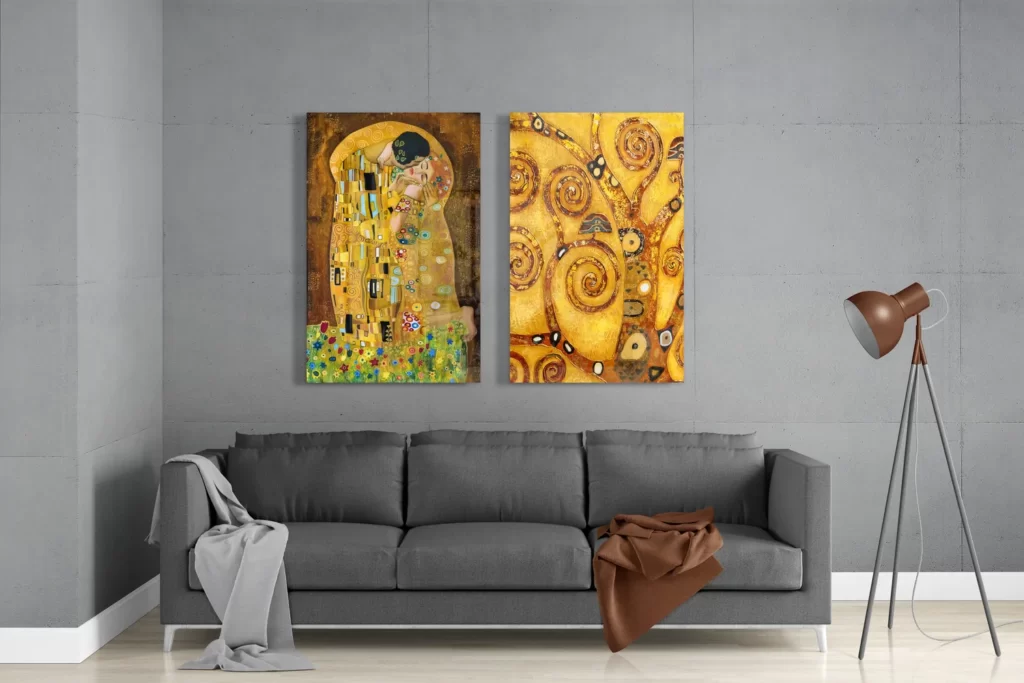 Gustav Klimt Glasschilderij