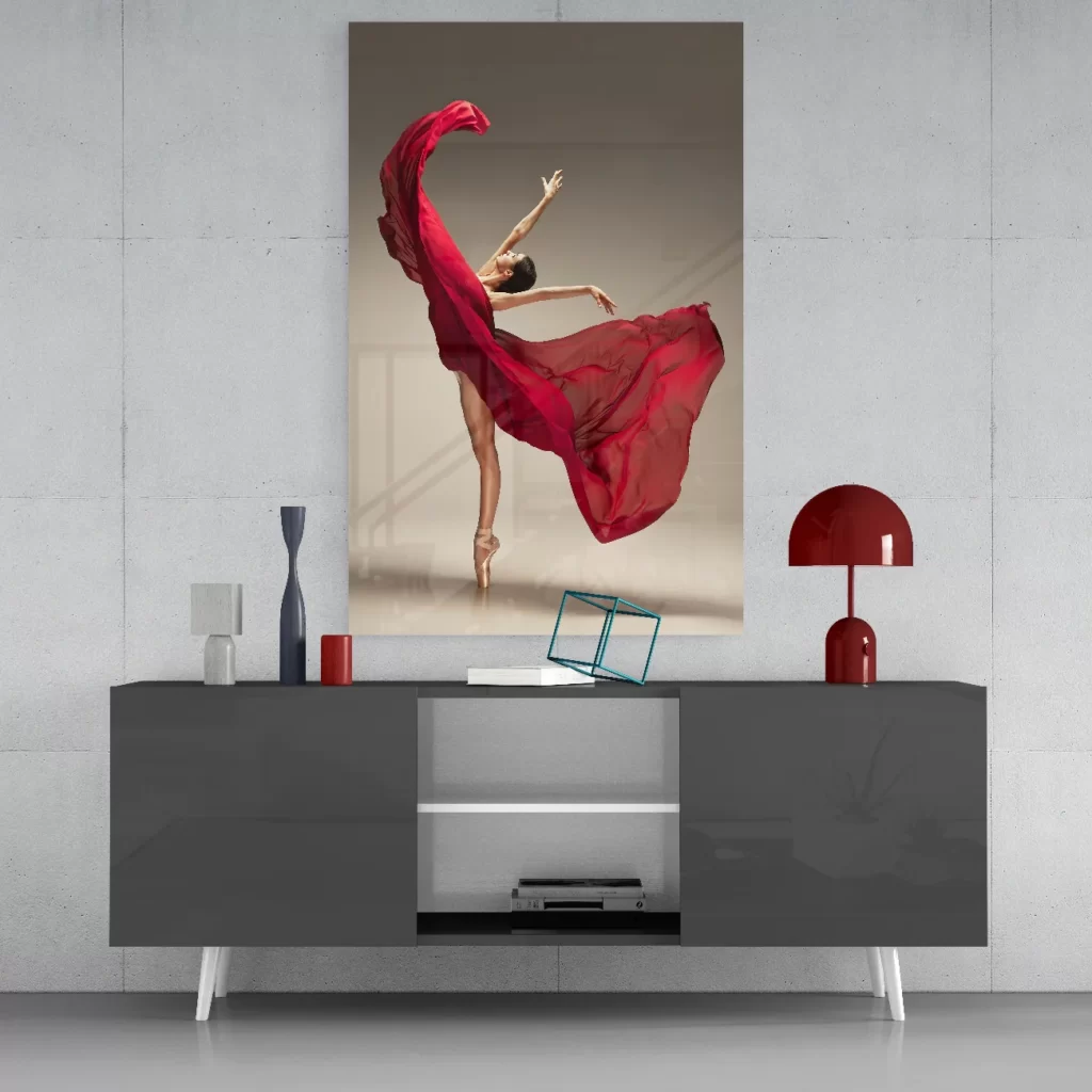 Ballerina Glasschilderij