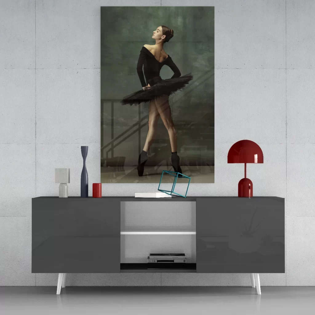 Ballerina Glasschilderij
