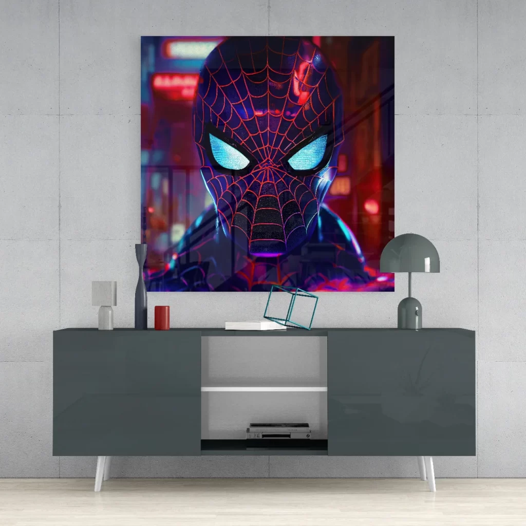 Spider Man Glasschilderij