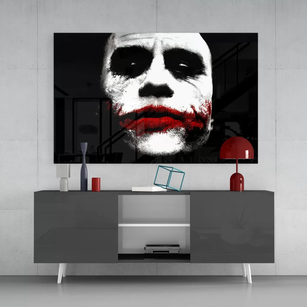 The Joker Glasschilderij