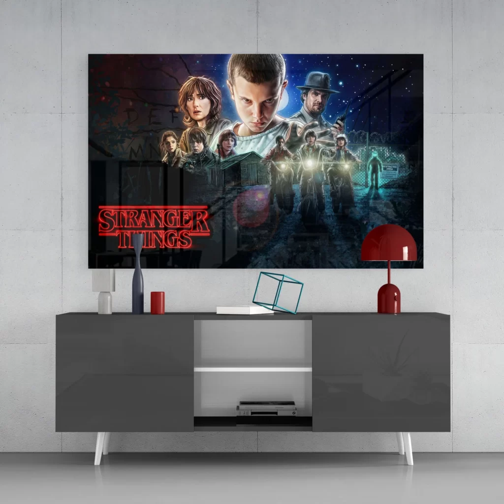 Stranger Things Glasschilderij