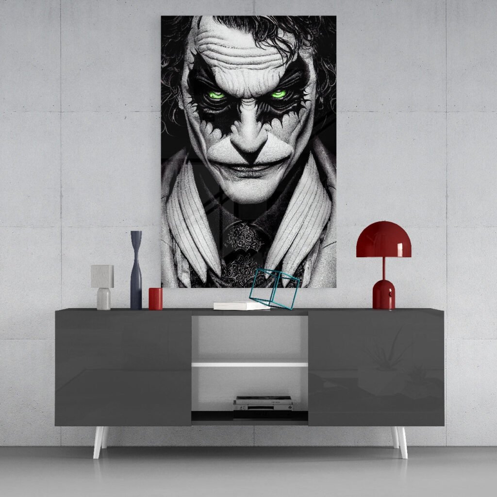 The Joker Glasschilderij