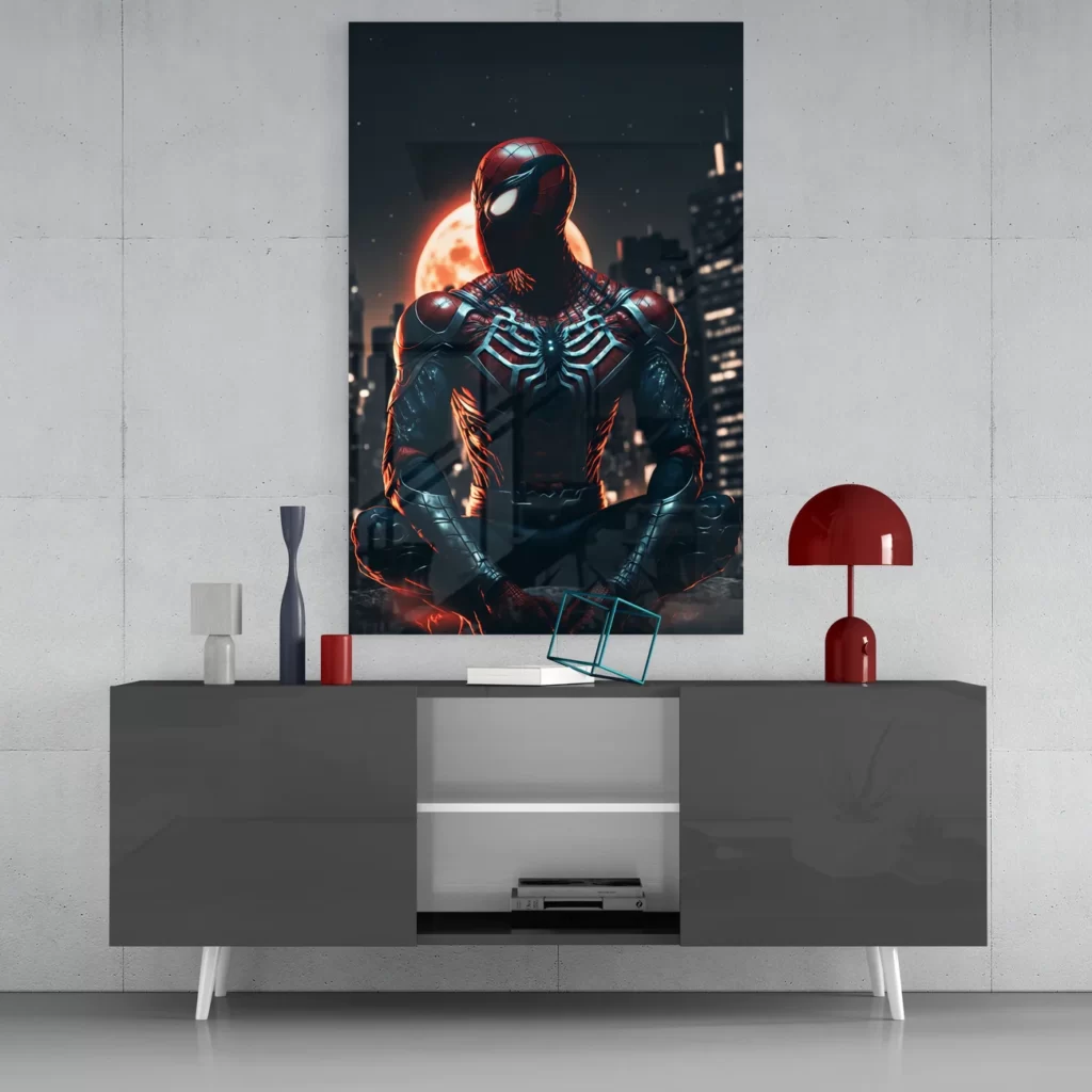 Iconische Spider-Man Glasschilderij