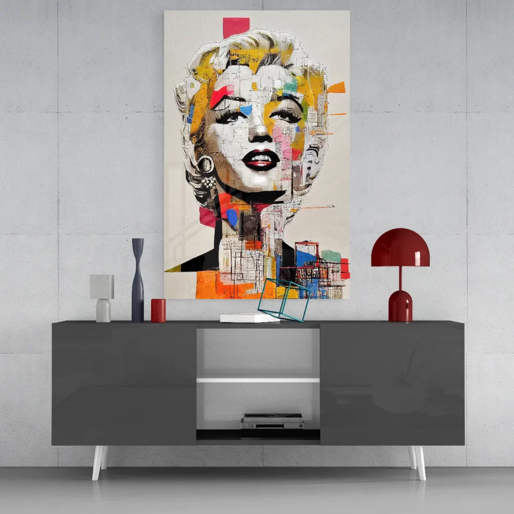 Marilyn Monroe Glasschilderij