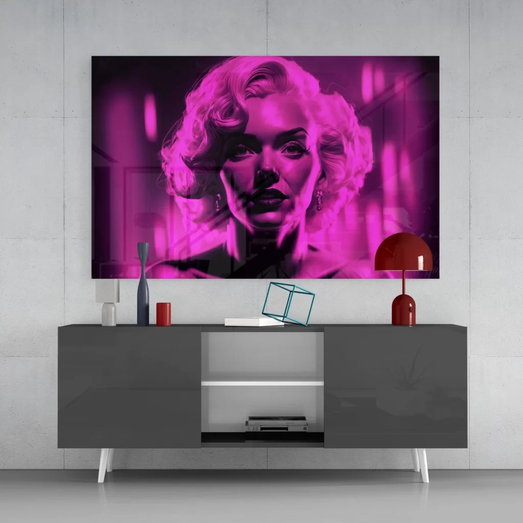 Marilyn Monroe Glasschilderij
