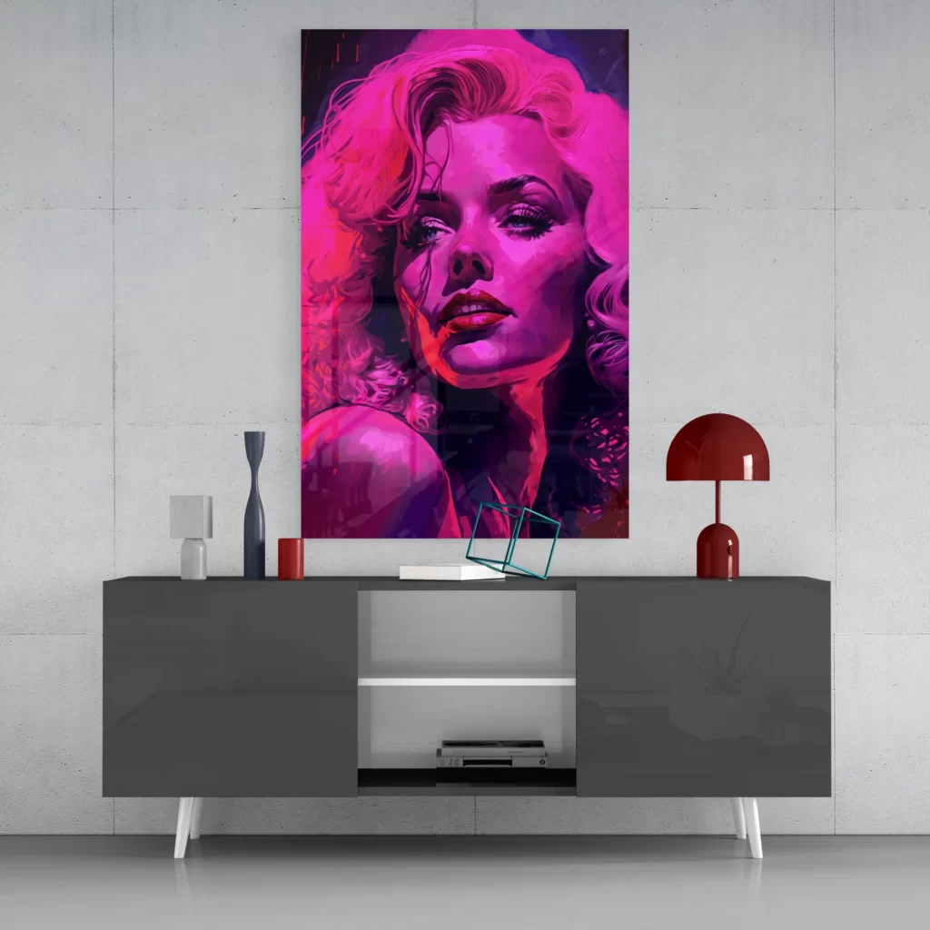  Marilyn Monroe Glasschilderij