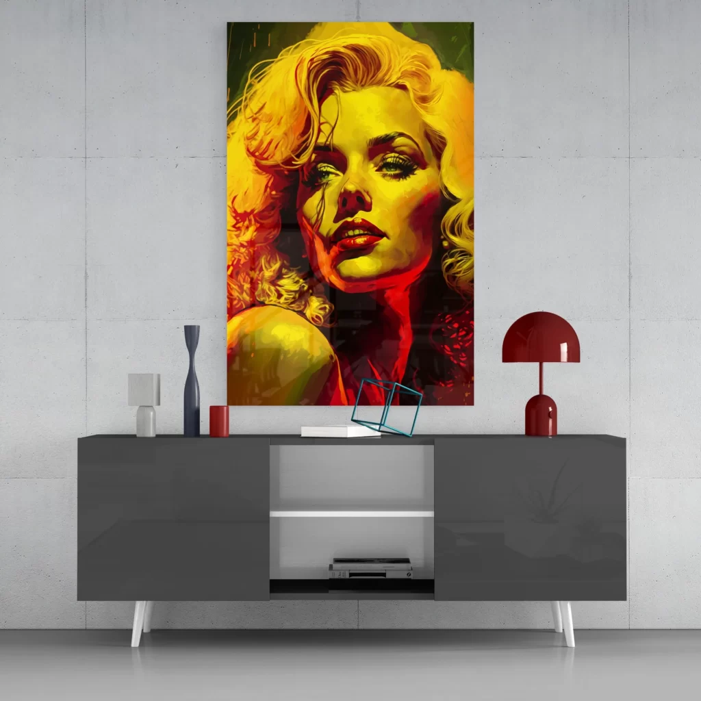Marilyn Monroe Glasschilderij