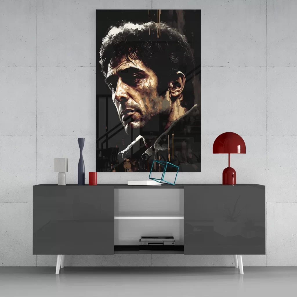 Al Pacino Glasschilderij