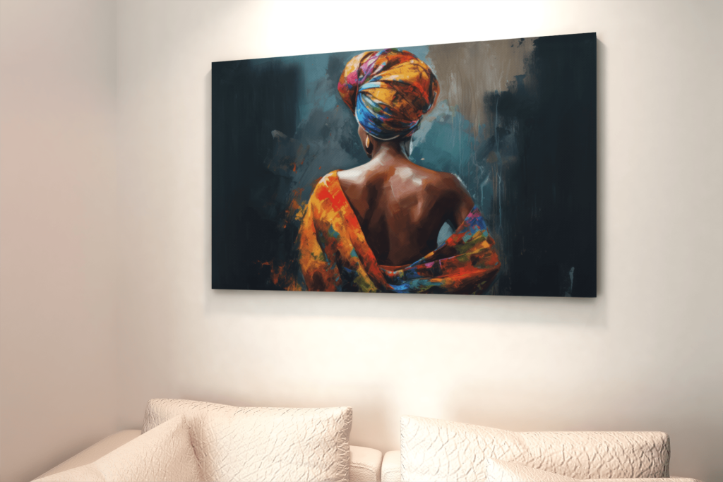 ALIVA 1006 afrikaanse vrouw kunst canvas schilderij d