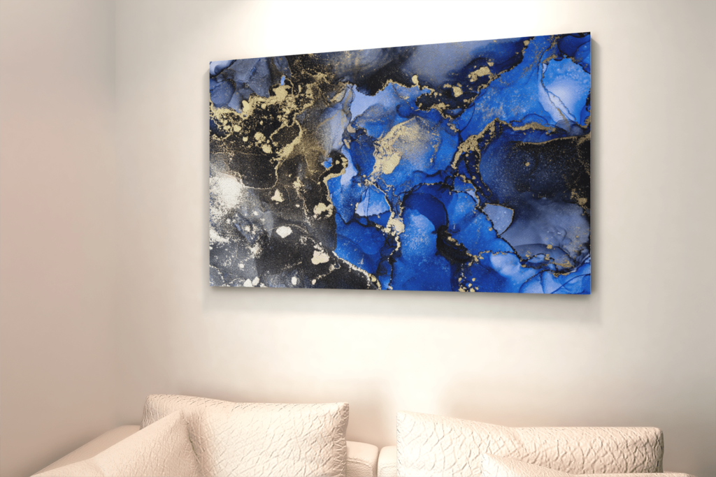 ALIVA 1016 zwart blauw canvas schilderij d
