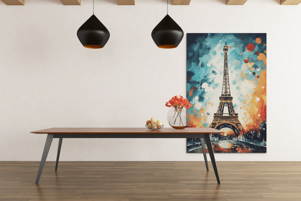 ALIVA 1020 canvas schilderij abstract eiffeltoren d
