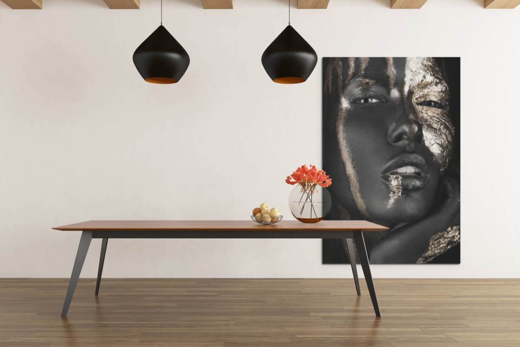 ALIVA 1038 canvas schilderij vrouw met goud e