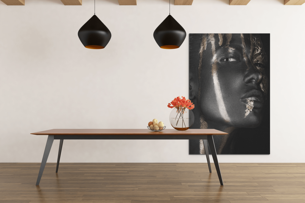 ALIVA 1040 vrouw portret goud canvas schilderij e