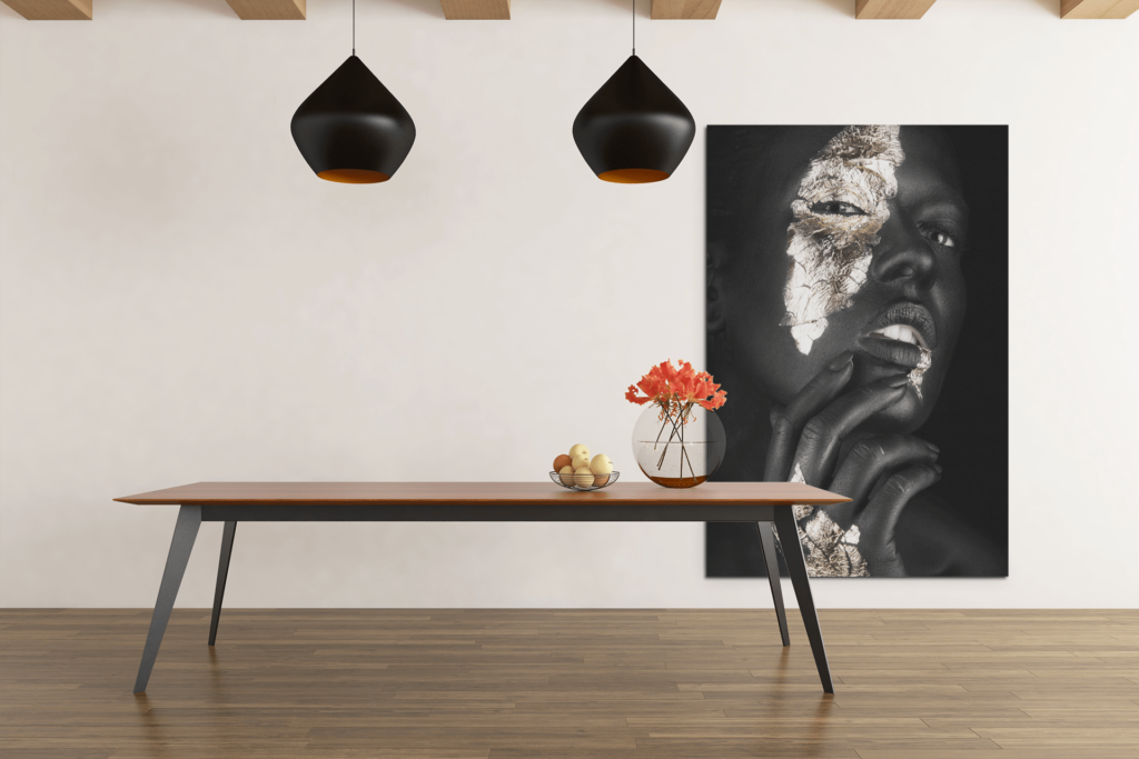 ALIVA 1041 foto op canvas vrouw met goud e