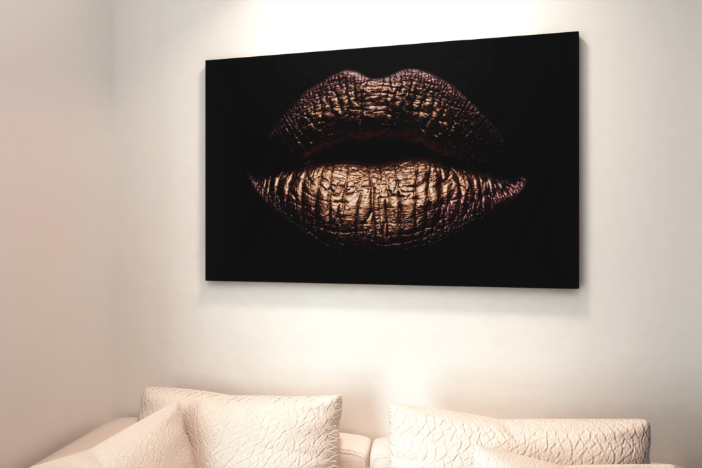 ALIVA 1086 canvas schilderij vrouwelijk lippen c