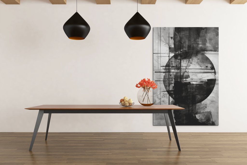 ALIVA 1127 canvas schilderij abstract grijs zwart c