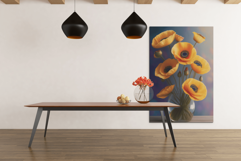 ALIVA 1129 canvas schilderij gele bloemen in de vaas e