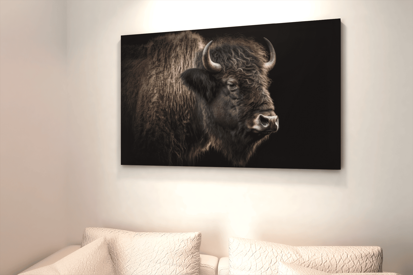 ALIVA 1130 canvas schilderij bizon natuur dieren d