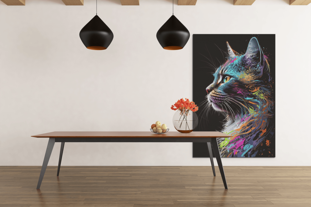 ALIVA 1134 a canvas schilderij kleurrijke kat d
