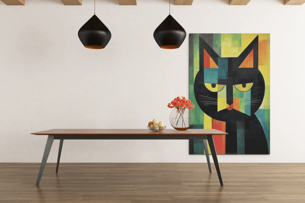 ALIVA 1136 canvas schilderij abstract kat d