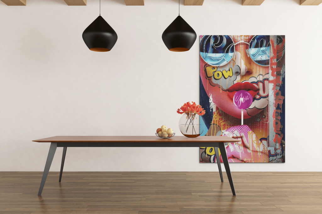 ALIVA 1137 vrouw met lolly canvas schilderij d