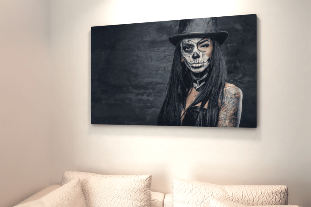 ALIVA 1142 vrouw poertret met tatoeage canvas schilderij c