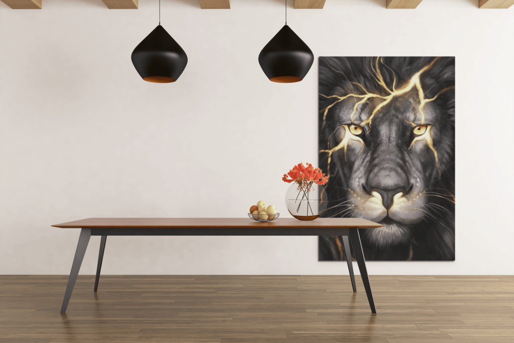 ALIVA 1154 canvas schilderij leeuw gezicht e