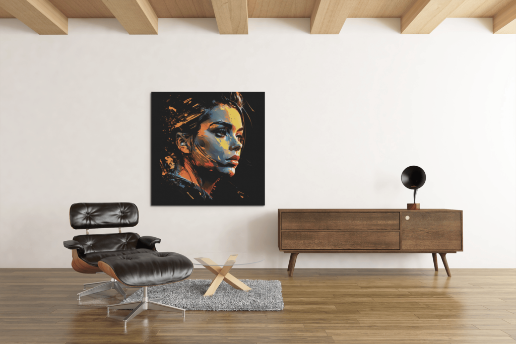 OEFE 1016 afrikaanse vrouw portret canvas schilderij c