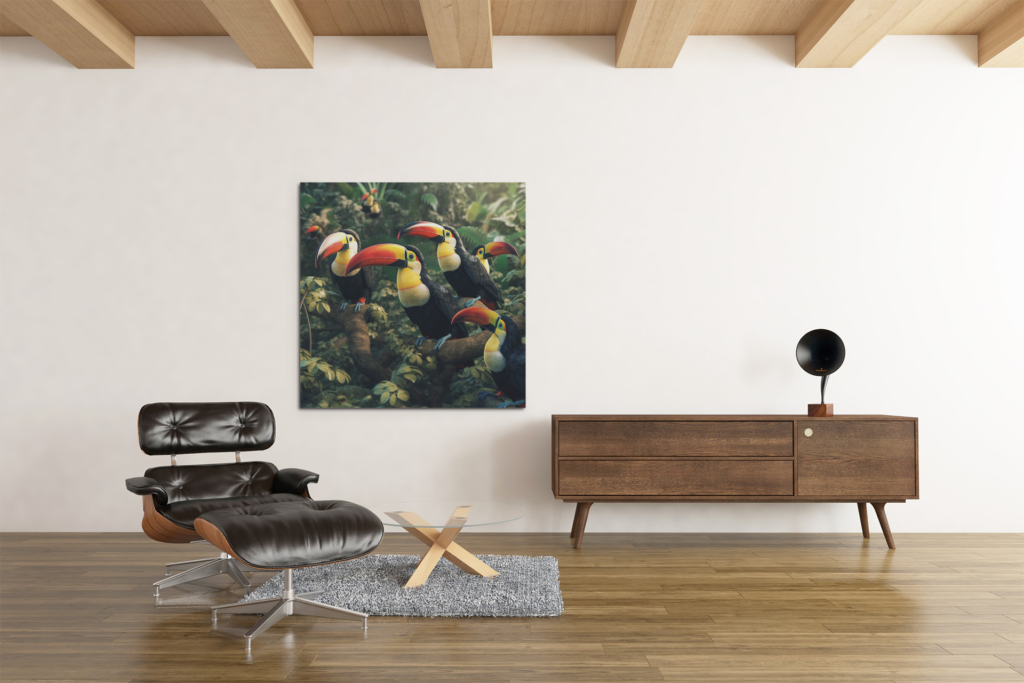 OEFE 1039 toekans vogel canvas schilderij d