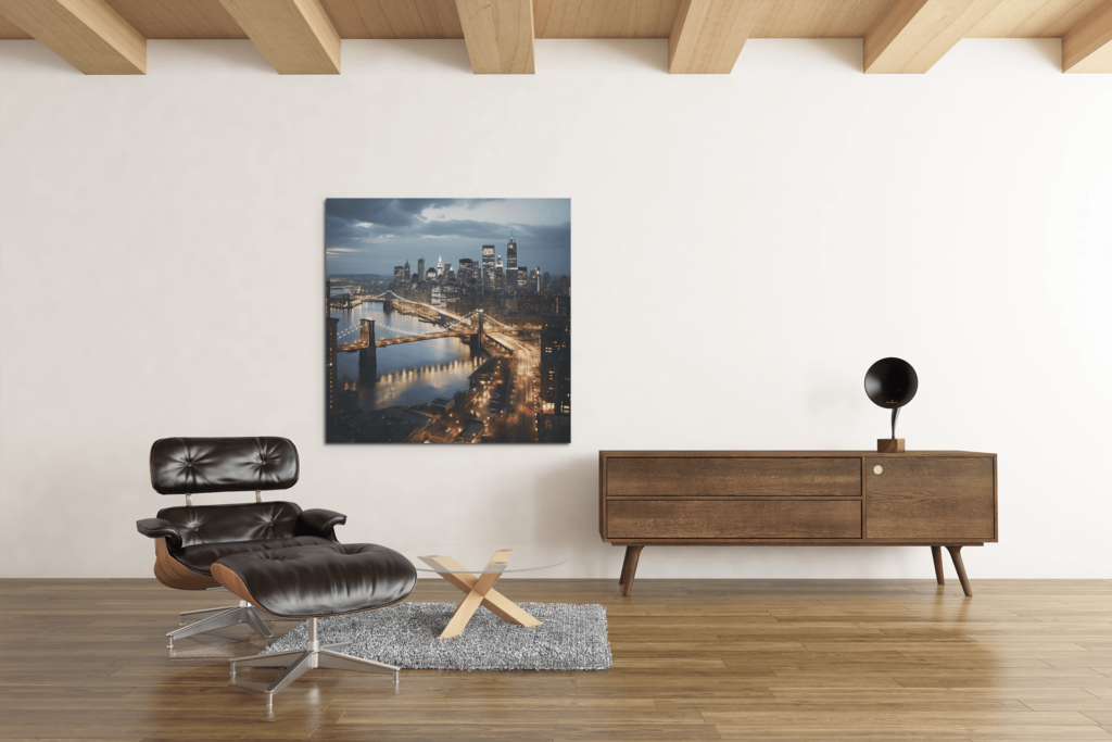 OEFE 1042 abstract stad new york canvas schilderij c