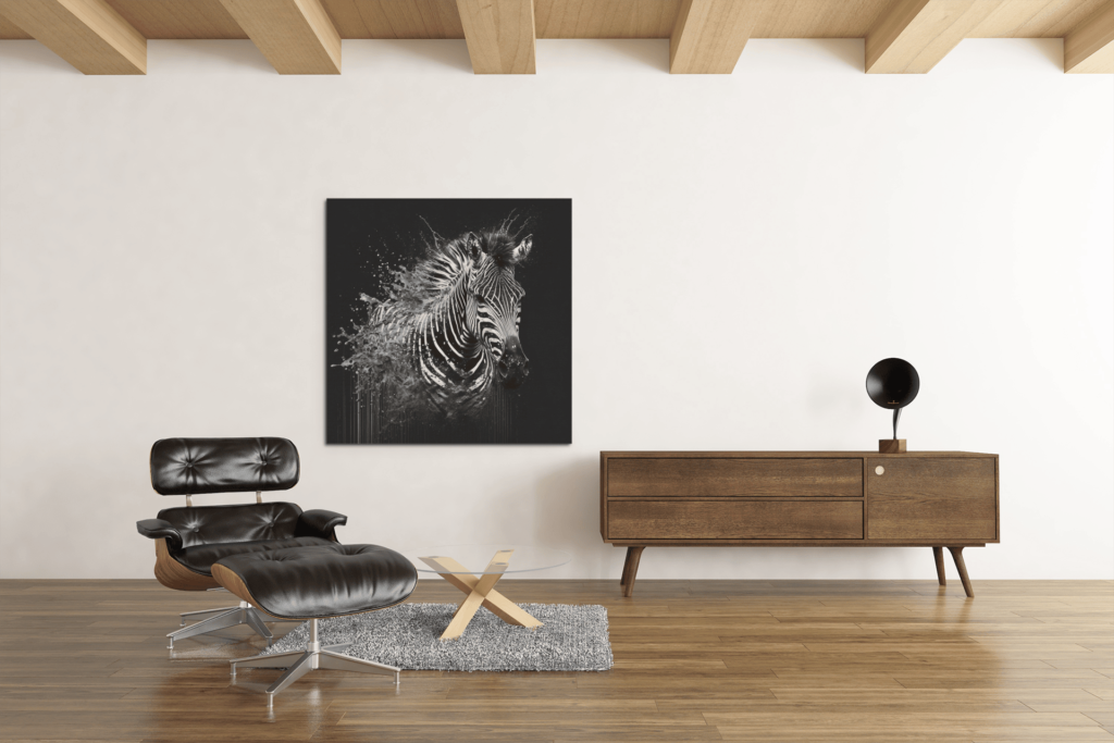 OEFE 1046 zebra dieren canvas schilderij d