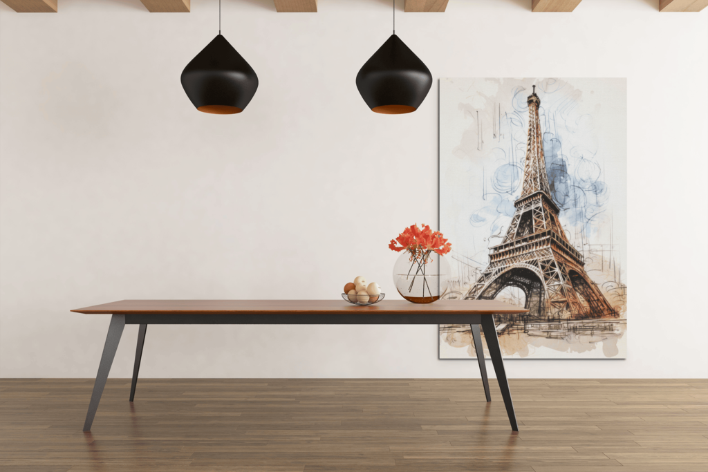 ALIVA 1057 eiffeltoren abstract canvas schilderij e