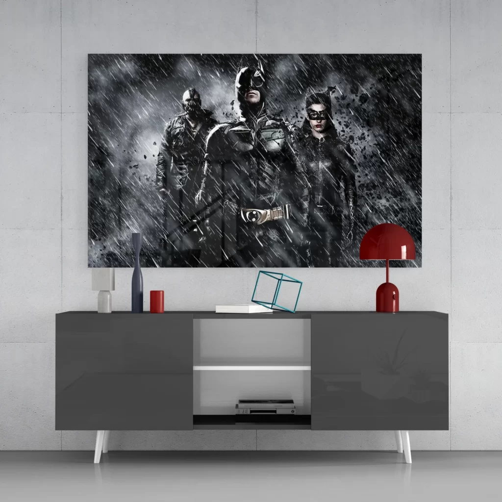 batman catwomen and bane glasschilderij trendex global CAM 9067