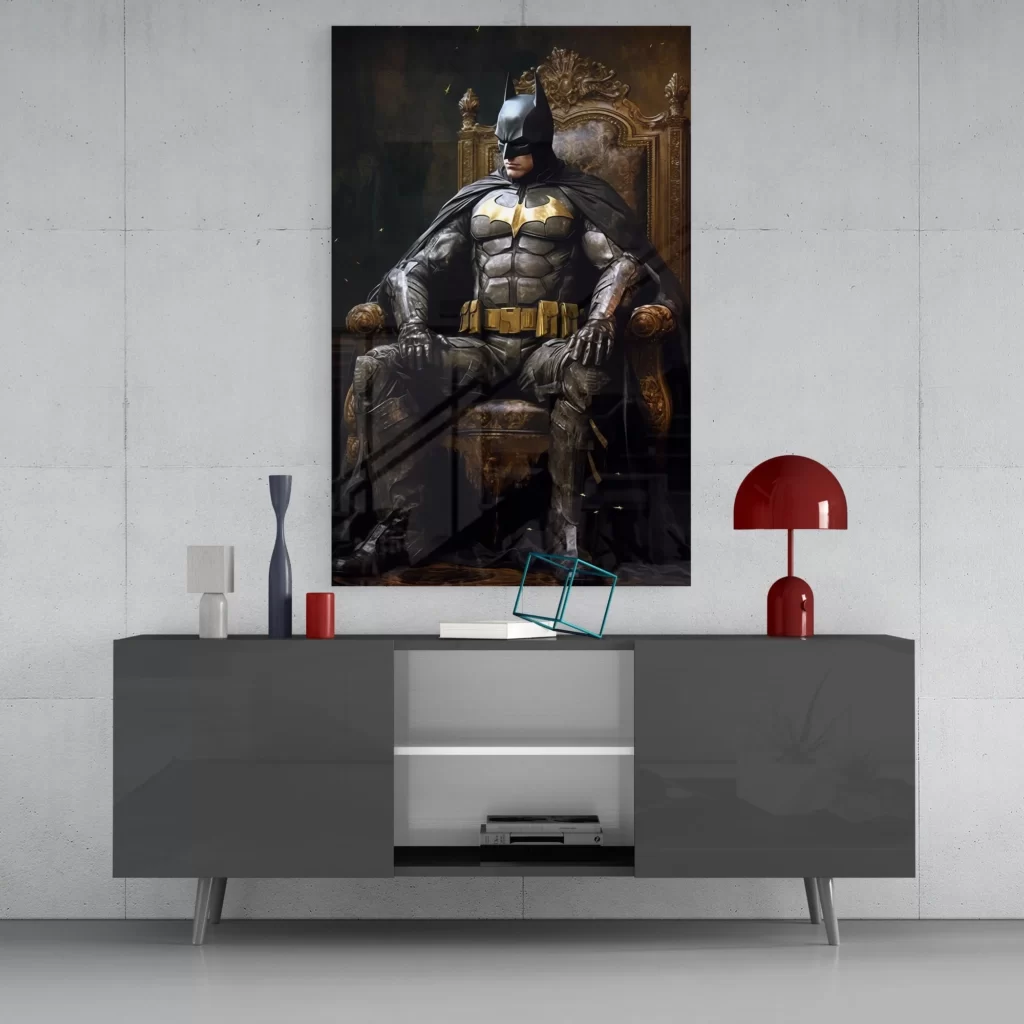 batman op de troon glasschilderij trendex global schilderij DSG 5016