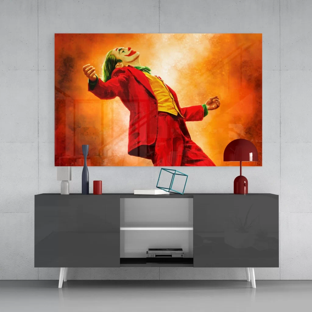 glasschilderij the joker wall art ZDY 1006