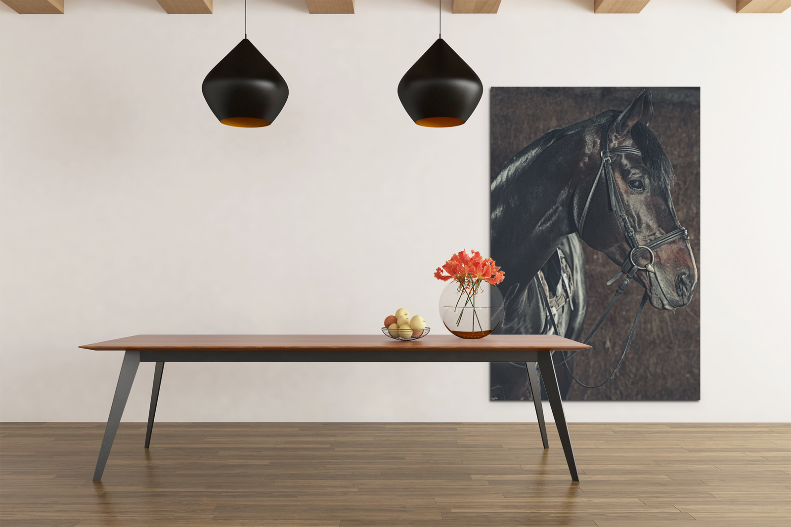ALIVA 1170 paard portret canvas schilderij e