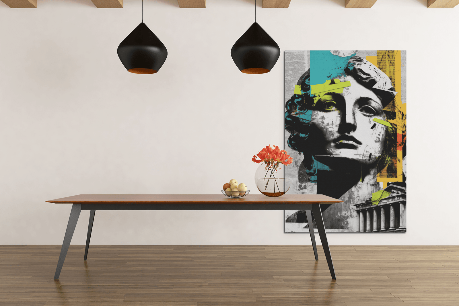 ALIVA 1205 antiek standbeeld canvas schilderij rechthoek d min
