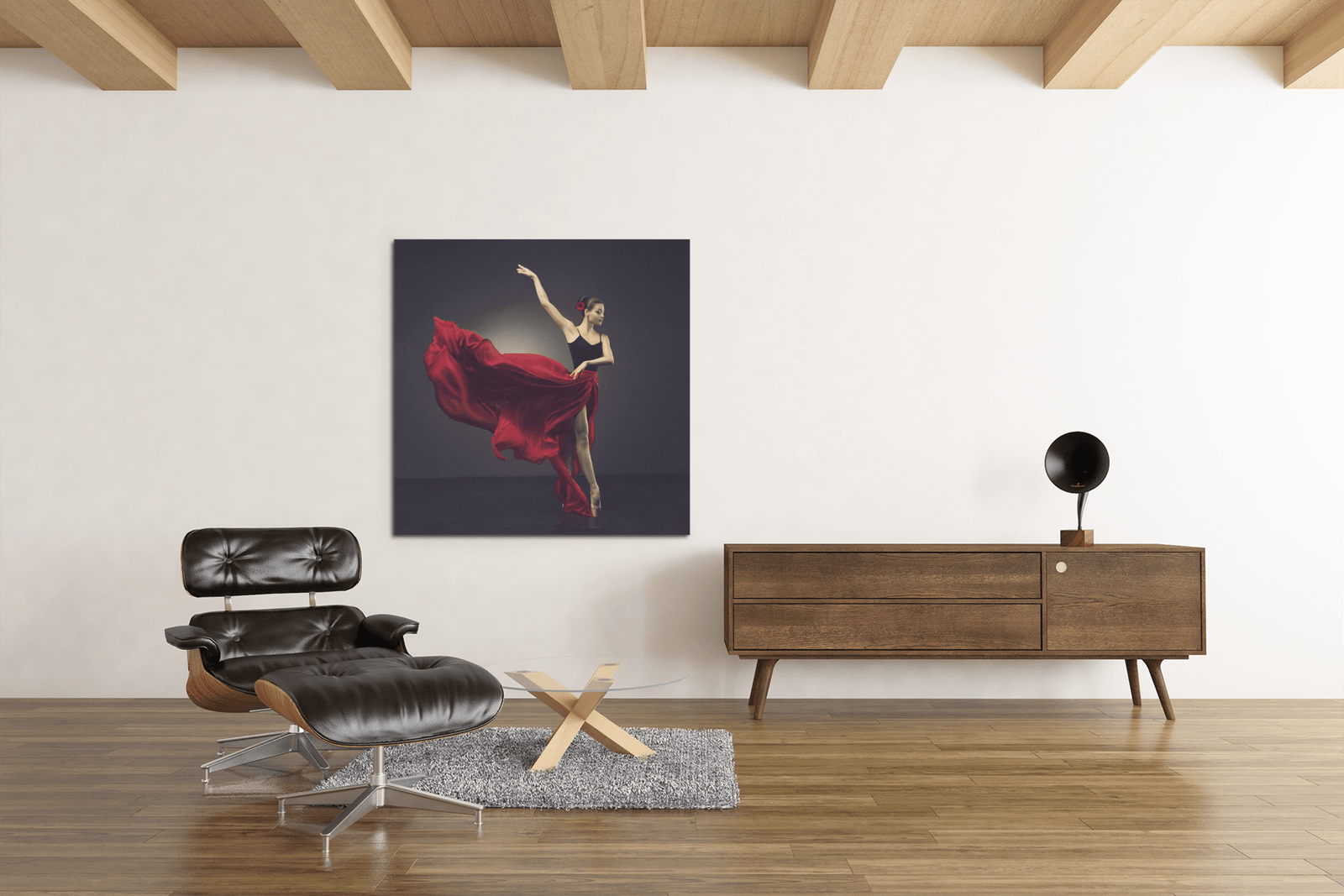OEFE 1096 ballerina canvas schilderij vierkant b