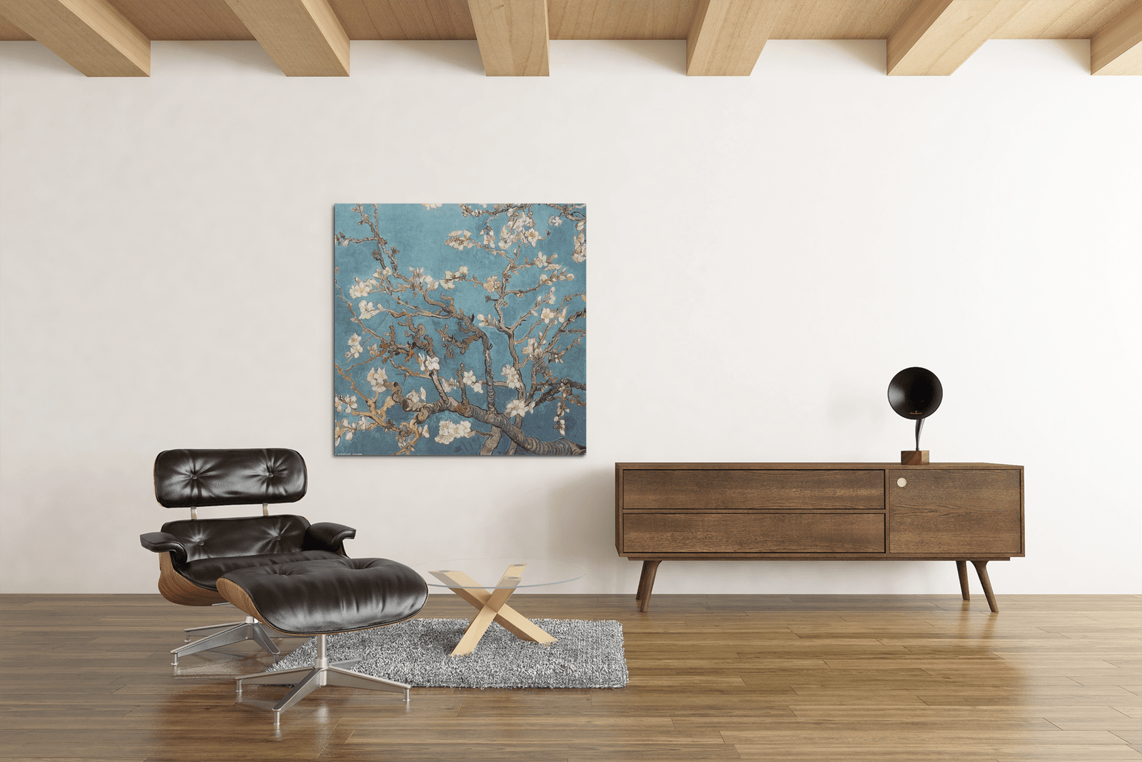 OEFE 1097 amandelbloesem van gogh canvas schilderij vierkant c