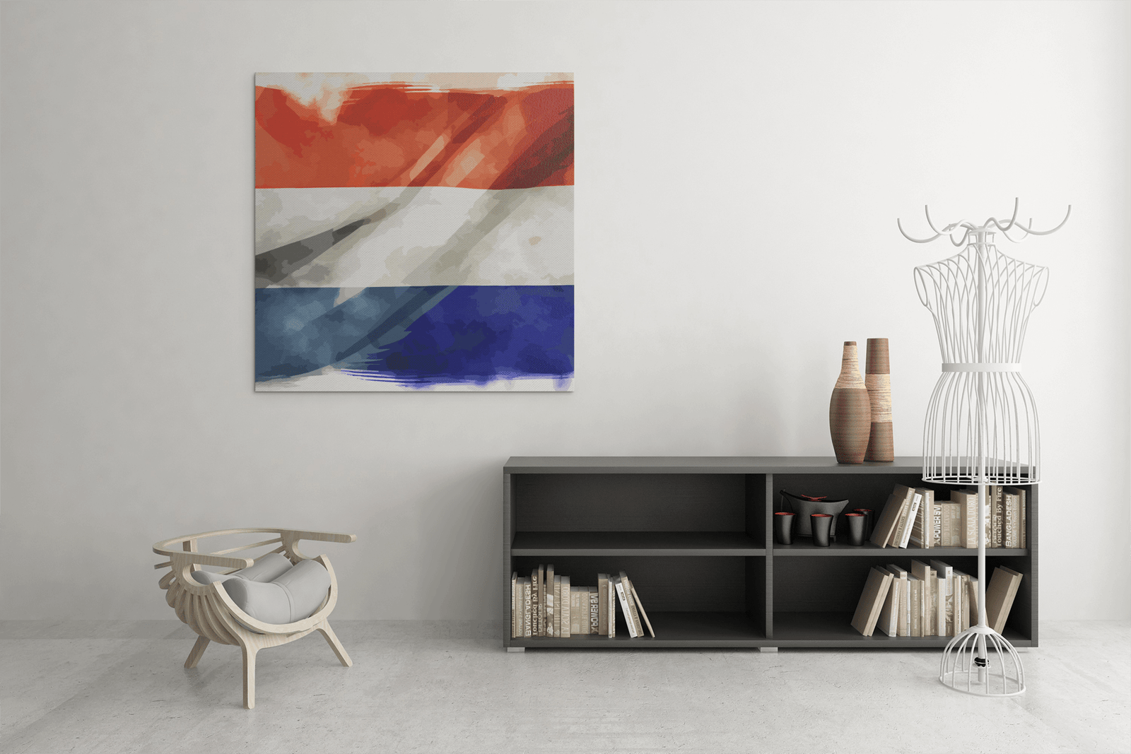 OEFE 1165 nederlandse vlag canvas schilderij c