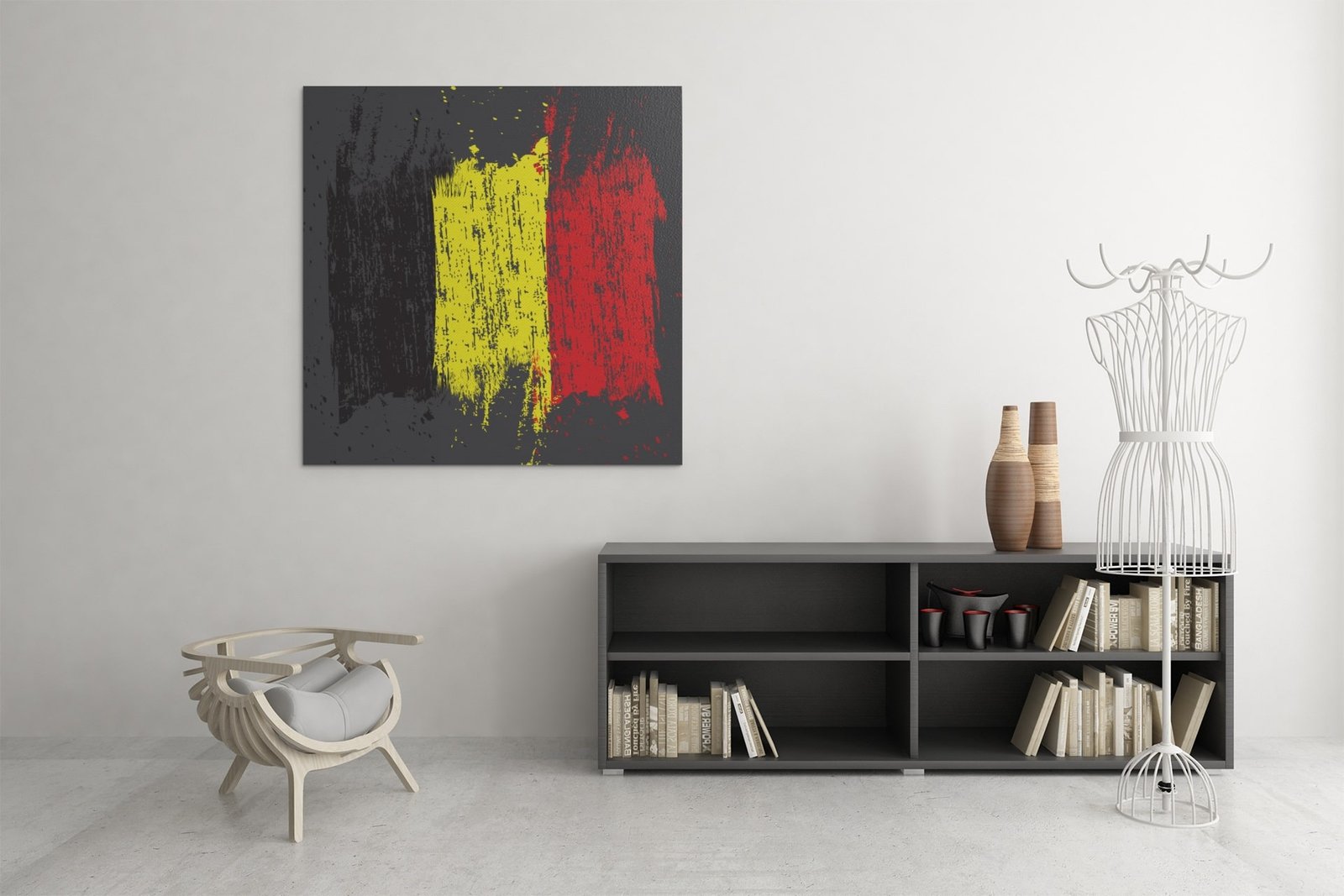 OEFE 1167 belgische vlag canvas schilderij b min